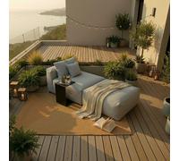 Home Deluxe Divano modulare per esterni ALAZIA grigio chiaro - S 4058166448460
