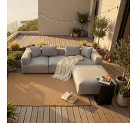 Home Deluxe Divano modulare per esterni ALAZIA grigio chiaro - XL 4058166448491