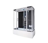 HOME DELUXE - Doccia a vapore DIAMOND BIG - nera, dimensioni: 190 x 100 x 220 cm - inclusa radio, doccia a pioggia e accessori completi I sauna a vapore, vasca da bagno, idromassaggio, doccia