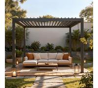Home Deluxe Gazebo a doghe ROVAS antracite - 300 x 300 cm 4058166444783