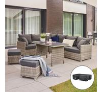 Home Deluxe Gruppo di sedute in rattan BAHIA - con copertura