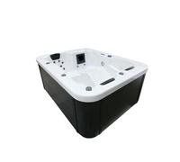 HOME DELUXE - Idromassaggio da esterno - WHITE MARBLE PURE - Dimensioni: 210 x 160 x 85 cm - Incl. riscaldamento, 27 getti massaggianti e 9 fonti di luce I Spa idromassaggio da esterno per 3 persone