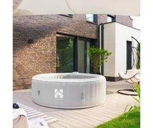 Home Deluxe Idromassaggio gonfiabile da esterno SPLASH in opertura - Ø208 cm 6 persone Uni grigio