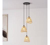 Home Deluxe Lampada a sospensione in rattan FELIA - Beige 4058166319432