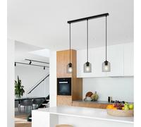 Home Deluxe Lampada a sospensione in vetro SELINA - Grigio fumo 4058166320667