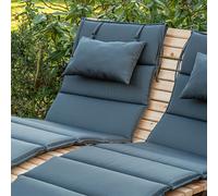 Home Deluxe Lettino in legno Wave/divano forestale TAIGA - 2 cuscini