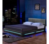 Home Deluxe Letto a LED ASTEROID - 180 x 200 cm grigio scuro
