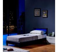 Home Deluxe Letto LED ASTRO con materasso - 90 x 200 cm nero