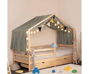Home Deluxe Letto per bambini con cassetti WOLKENLAND - 90 x 200 cm Natura
