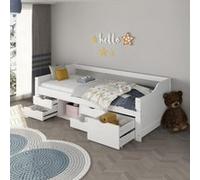 Home Deluxe Letto per bambini COSMOS con cassetti - 90 x 200 cm Bianco