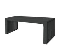 Home Deluxe - Panchina in legno LORA nero - 110 cm I panca da giardino, panca da parcheggio, seduta