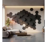 Home Deluxe Pannelli acustici Esagono autoadesivo SILENT - set da 15 nero 4058166285478