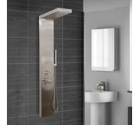 Home Deluxe Pannello doccia con doccia a pioggia CASCATA - acciaio inox