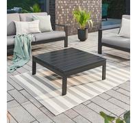Home Deluxe Piano d'appoggio in alluminio per salotto da giardino RIO - Nero