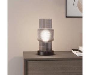 Home Deluxe Piccola lampada da tavolo in vetro YUKI - Trasparente