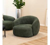 Home Deluxe Poltrona CASARA tessuto verde scuro - 99 x 104 x 72 cm