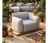 Home Deluxe Poltrona da esterno ARANI - grigio chiaro 4058166448217