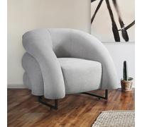 Home Deluxe Poltrona MACA - tessuto di velluto grigio 4058166314512