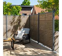 Home Deluxe Recinzione privacy in WPC ALIRA Teak - 1 x elemento + 2 x paletti