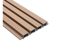 Home Deluxe - Rivestimento per facciate in WPC DUVAR - Colore: teak, dimensioni: 2 m² circa 190 x 21,9 x 2,6 cm, con materiale di montaggio I pannelli di facciata profili per la casa