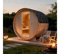 Home Deluxe Sauna a botte da esterno LAHTI M - 195 x 120 cm per 2 persone 4058166166326