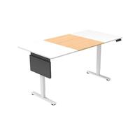 Home Deluxe Scrivania ELMO regolabile in altezza, con supporto per PC, design ergonomico in bianco, 120 x 60 cm, per home office e ufficio