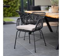 Home Deluxe Sedia da giardino con cuscino TARA - set da 2 4058166303073