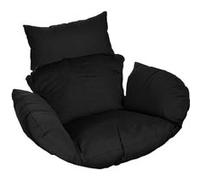 Home Deluxe Sedia sospesa in polyrattan CIELO - Nero solo cuscini