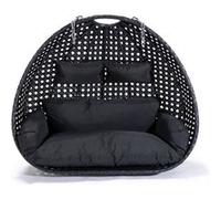 Home Deluxe Sedia sospesa in polyrattan solo cestino e cuscino TWIN - Nero