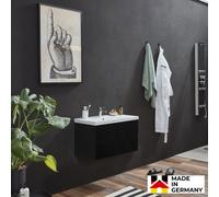 Home Deluxe Set completo di mobili da bagno WANGEROOGE BIG DELUXE S - Nero Made in Germany
