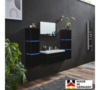 Home Deluxe Set completo di mobili da bagno WANGEROOGE BIG XL - Nero Made in Germany 4058166055958