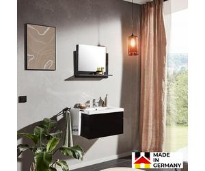 Home Deluxe Set completo di mobili da bagno WANGEROOGE M - Nero Made in Germany 4058166032829