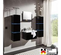 Home Deluxe Set completo di mobili da bagno WANGEROOGE XL - Nero Made in Germany 4058166032843