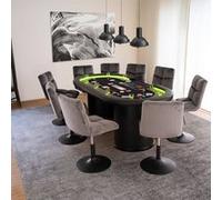 Home Deluxe Set di 4 sgabelli da bar regolabili in altezza ACE - velluto grigio chiaro