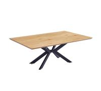 Home Deluxe - Set tavolo da pranzo AVENCIA con 4 sedie Amara nero - Colore: rovere chiaro, dimensioni: 200 x 76 x 120 cm, piede a stella, rettangolare, allungabile, tavolo da pranzo allungabile