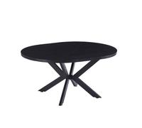 Home Deluxe - Set tavolo da pranzo AVENTI con 8 sedie 4 sedie Amara velluto nero Colore: rovere chiaro, dimensioni: 120 - 160 x 76 x 12 cm, piedi stellati I tavolo allungabile da pranzo mobili