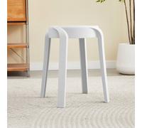 Home Deluxe Sgabello impilabile NIVO - bianco, set di 2 4058166432216