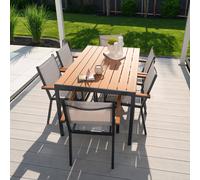 Home Deluxe Tavolo da giardino CANTOS effetto legno - 150 x 90 cm