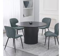 Home Deluxe Tavolo da pranzo rotondo CAMILLO - Rovere scuro