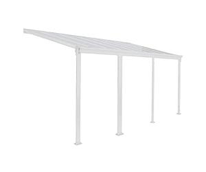 HOME DELUXE - Tetto per terrazza SOLIS - bianco - L/P/A: 618 x 303 x 226/278 cm - compresi pannelli a camera cava, materiale di montaggio I Carport Pavillion Pergola
