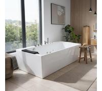 Home Deluxe Vasca idromassaggio con forma ergonomica BAKAL - Bianco 4058166448934
