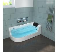 Home Deluxe Vasca idromassaggio con terapia della luce CARICA - 170 x 80 cm a sinistra 4058166109934