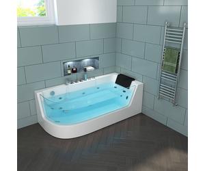Home Deluxe Vasca idromassaggio con terapia della luce CARICA - 170 x 80 cm a sinistra 4058166109934
