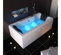 Home Deluxe Vasca idromassaggio con terapia della luce LAGUNA PURE M - 180 x 90 cm