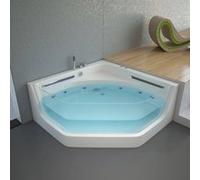 Home Deluxe Vasca idromassaggio con terapia della luce PACIFICO - 150 x 150 cm