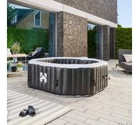 Home Deluxe Vasca idromassaggio da esterno DROP in opertura - ⌀185 cm nero per 6 persone