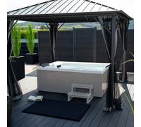 Home Deluxe - Outdoor Whirlpool Nimbus Deluxe - con scale e copertura termica - Dimensioni: 190 x 140 x 70 cm - Incl. riscaldamento, 18 getti massaggianti I vasca idromassaggio esterno per 2 persone