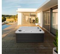 HOME DELUXE - Idromassaggio da esterno - SUNSET PURE - Dimensioni: 220 x 156 x 82 cm - Incl. 32 getti massaggianti e 13 sorgenti luminose I vasca idromassaggio da esterno