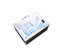 Home Deluxe - Whirlpool Outdoor - Stream Pure - Dimensioni: 211 x 157 x 75 cm - Include riscaldamento, 24 getti massaggianti e 4 sorgenti luminose esterne | Whirlpool Spa per 3 persone