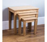 Home Discount Oakridge tavolini a Incastro in Legno di Quercia impiallacciato -